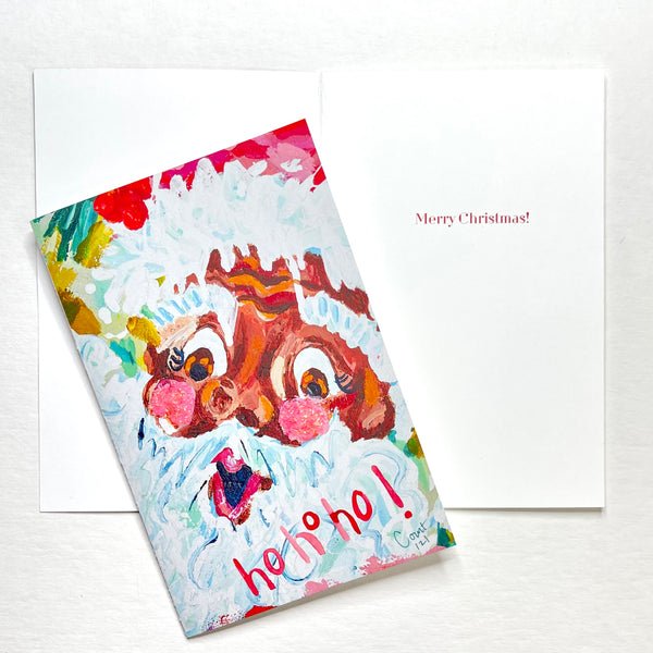 Melanin Santa Glitter Cheeks Card